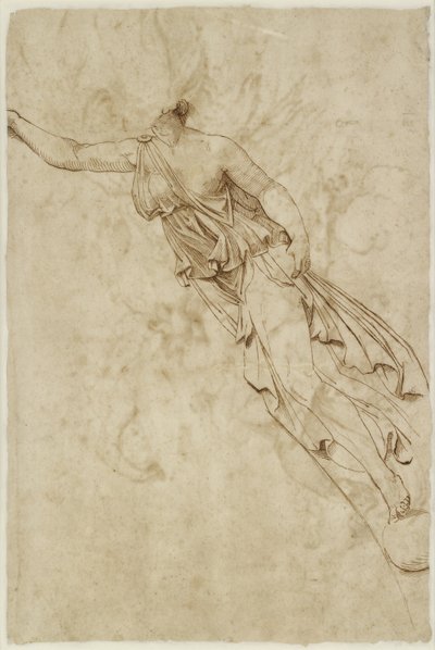 Verso: Figura de la Victoria, WA1846.138 de Raffaello Sanzio Raphael